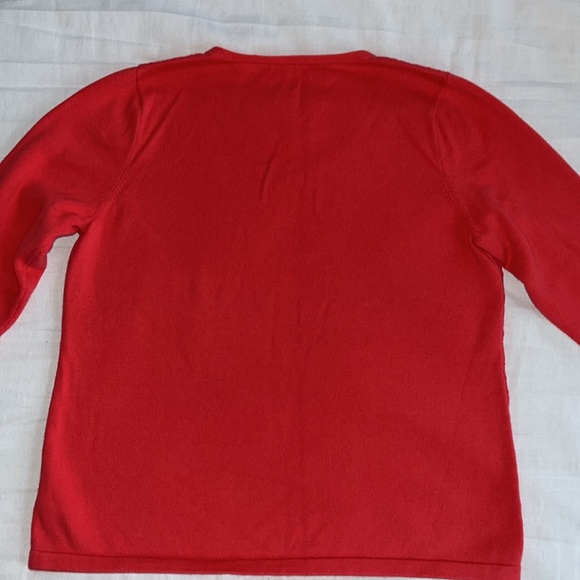 Talbots coral raised diamond stitching 3/4 length v-neck sweater - Picture 12 of 13